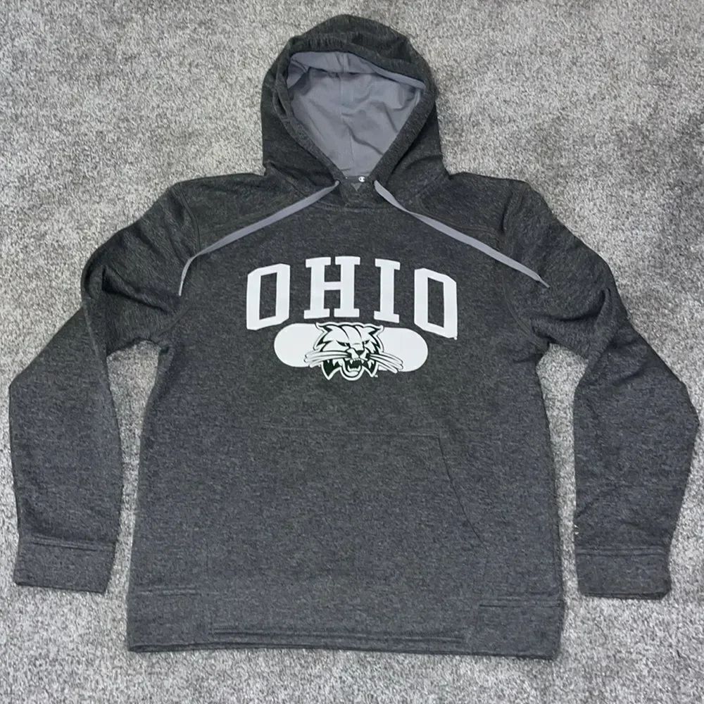 New gray University of Ohio Bobcats hooded hoodie sweatshirt M men’s champion M